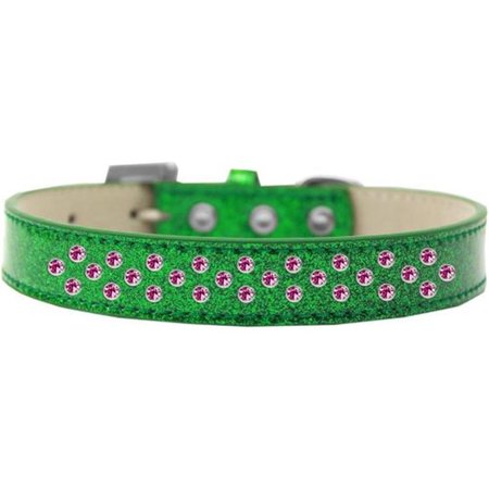 UNCONDITIONAL LOVE Sprinkles Ice Cream Bright Pink Crystals Dog CollarEmerald Green Size 14 UN851416